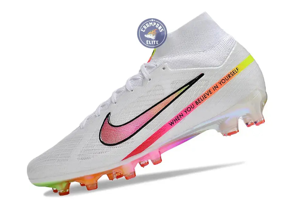 Image of Air Zoom Mercurial Superfly 9 AG x Marcus Rashford - Blanc/Rose/Jaune/Orange