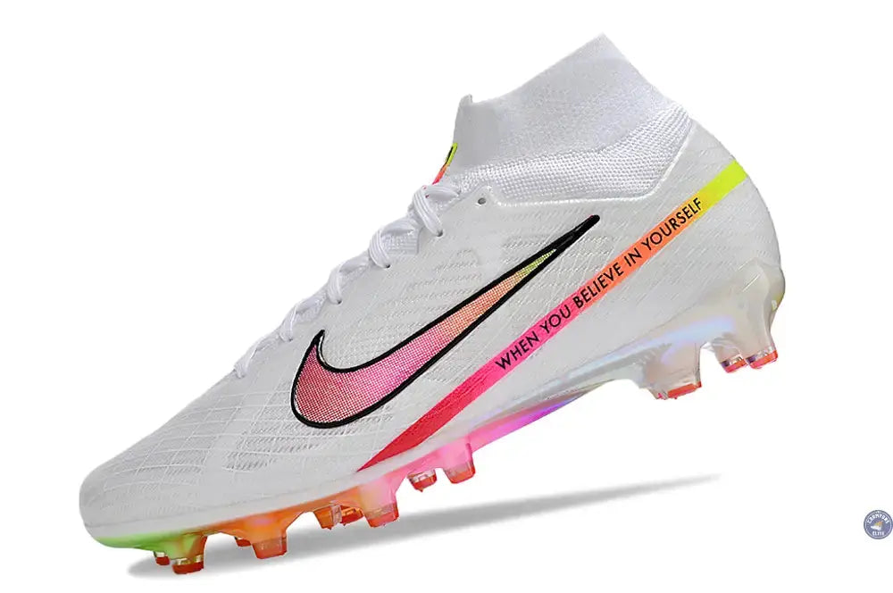 Image of Air Zoom Mercurial Superfly 9 AG x Marcus Rashford - Blanc/Rose/Jaune/Orange