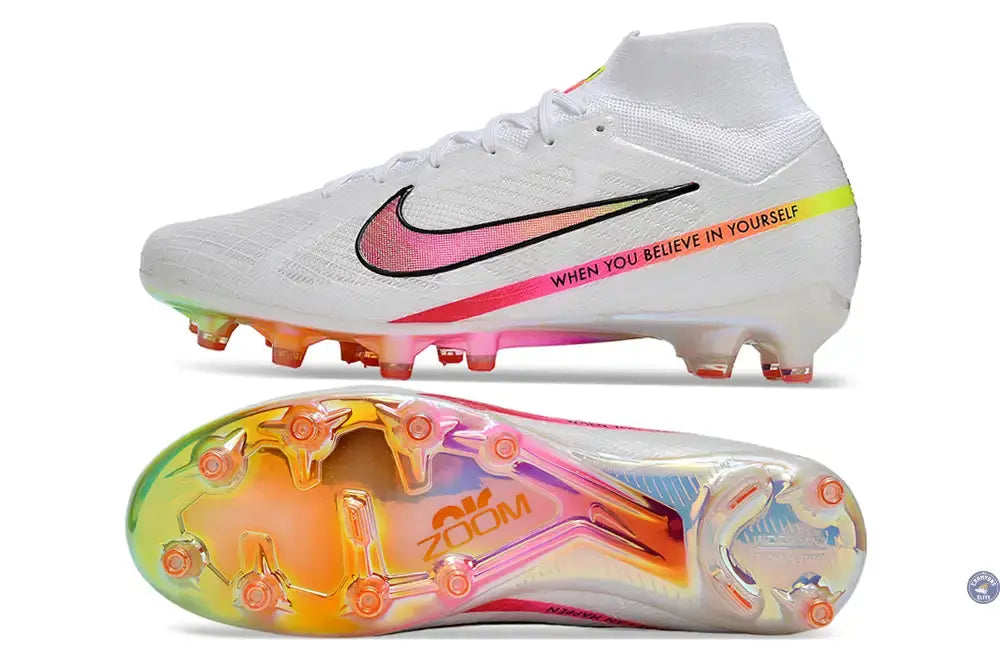 Air Zoom Mercurial Superfly 9 AG x Marcus Rashford - Blanc/Rose/Jaune/Orange