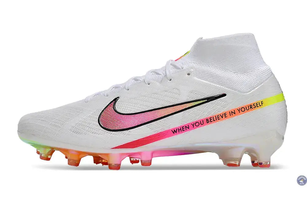 Image of Air Zoom Mercurial Superfly 9 AG x Marcus Rashford - Blanc/Rose/Jaune/Orange