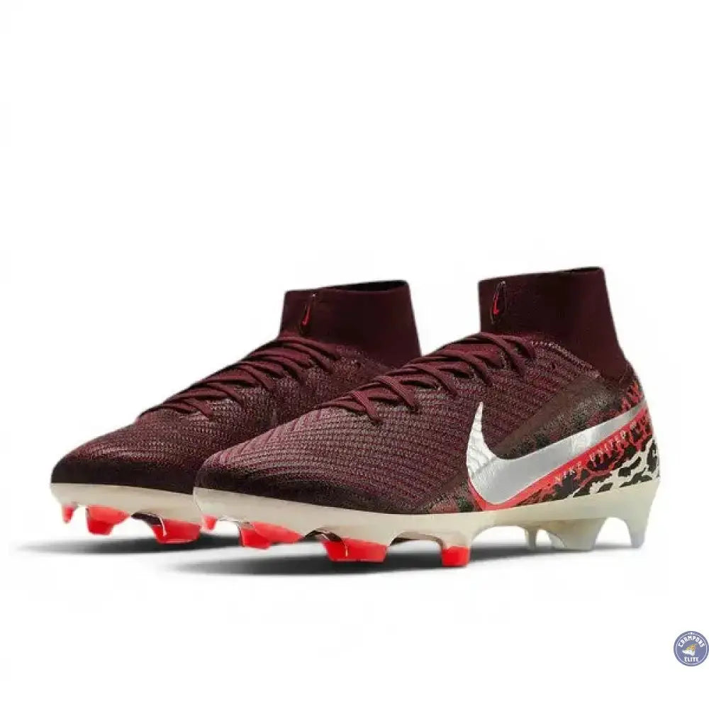 Image of Nike Air Zoom Mercurial Superfly 10 Elite FG United - Bordeaux/Argenté/Universal Red/Gris