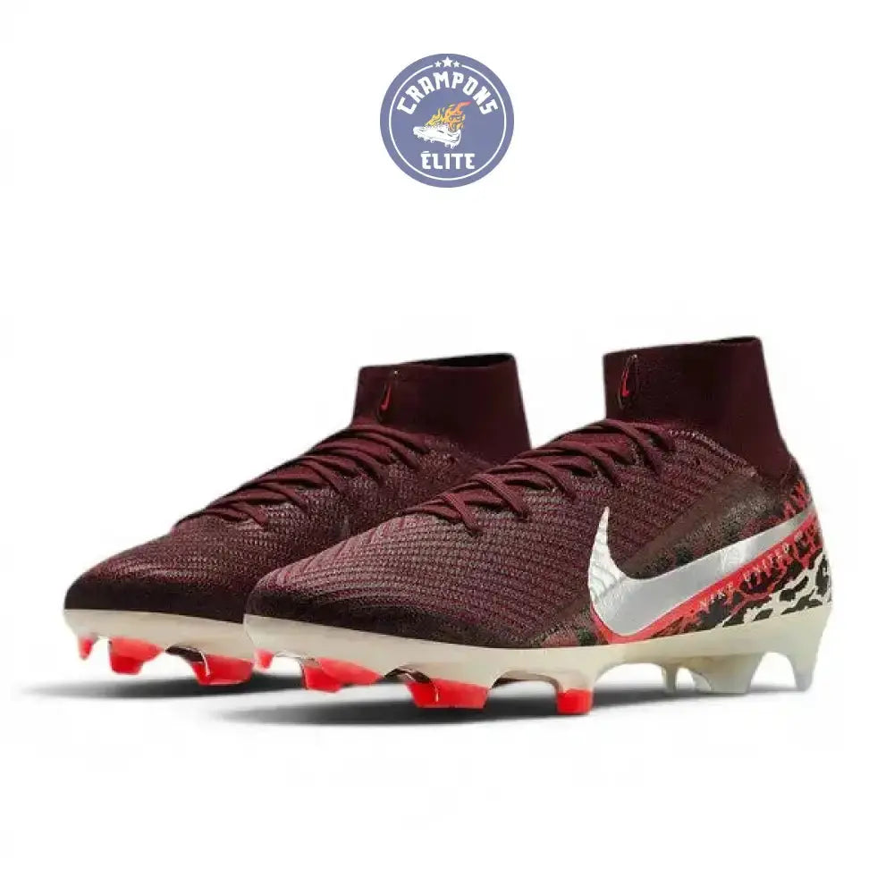 Image of Nike Air Zoom Mercurial Superfly 10 Elite FG United - Bordeaux/Argenté/Universal Red/Gris