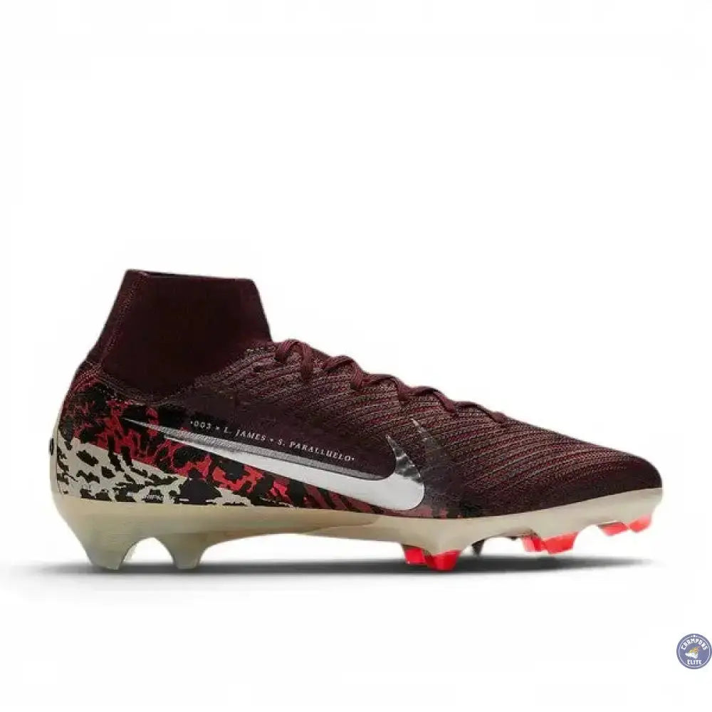 Nike Air Zoom Mercurial Superfly 10 Elite FG United - Bordeaux/Argenté/Universal Red/Gris