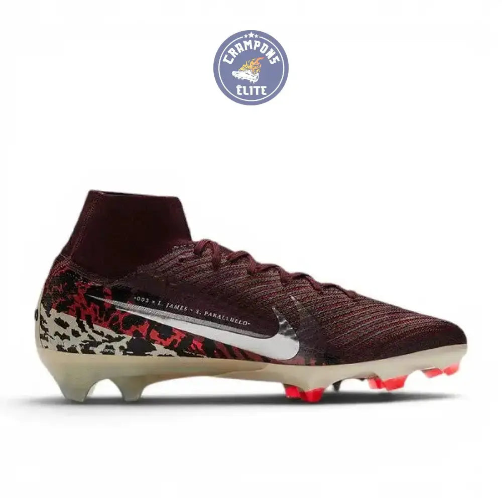 Nike Air Zoom Mercurial Superfly 10 Elite FG United - Bordeaux/Argenté/Universal Red/Gris