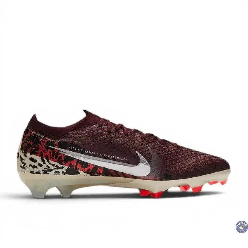 Nike Air Zoom Mercurial Vapor 16 Elite FG United - Bordeaux/Argenté/Universal Red/Gris