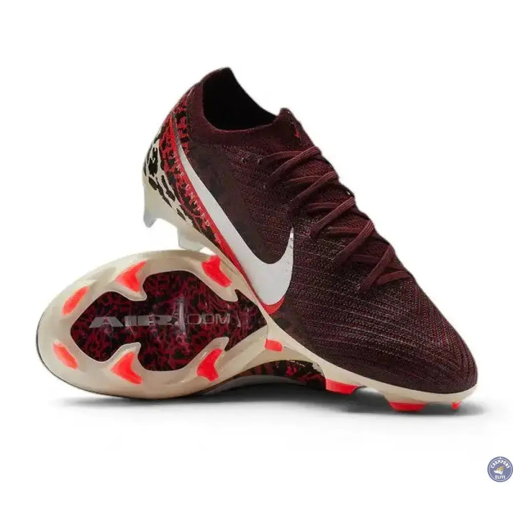 Nike Air Zoom Mercurial Vapor 16 Elite FG United - Bordeaux/Argenté/Universal Red/Gris