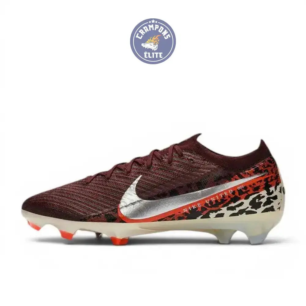 Nike Air Zoom Mercurial Vapor 16 Elite FG United - Bordeaux/Argenté/Universal Red/Gris