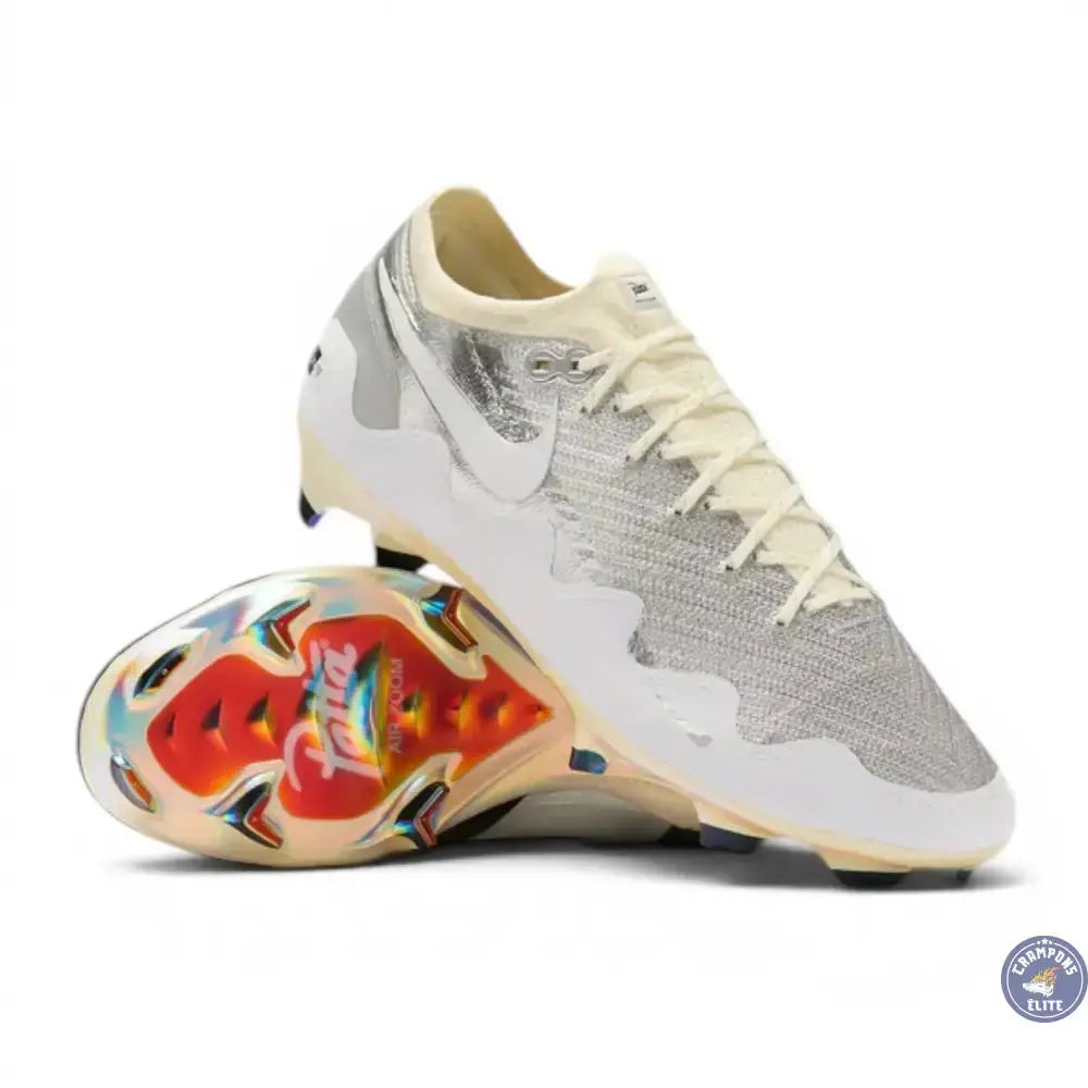 Image of Nike Air Zoom Mercurial Vapor 16 Elite FG x Patta - Chrome/Noir/Blanc ÉDITION LIMITÉE