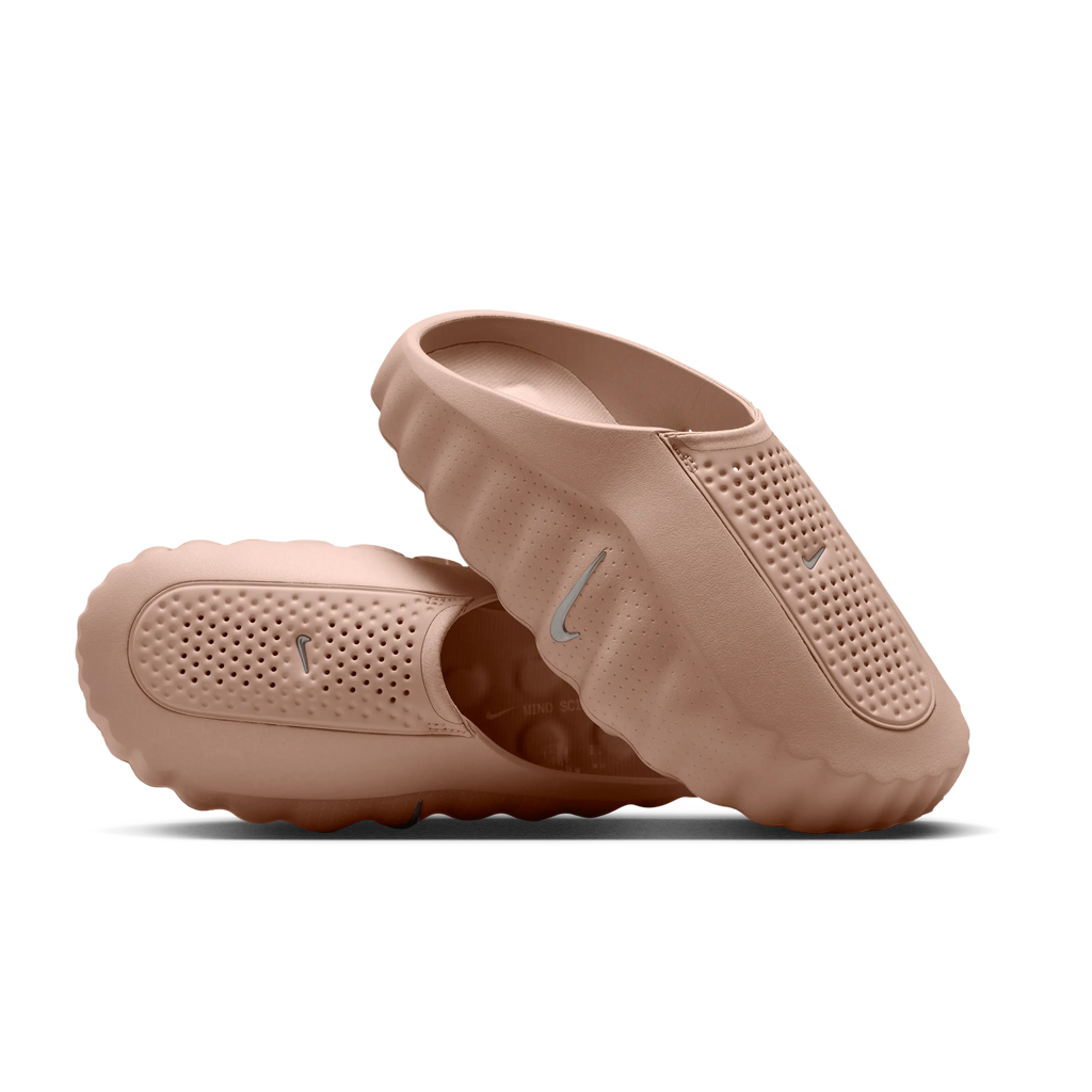 Nike Mind 001 Hemp - claquette de récupération Nike brun chanvre, profil et semelle