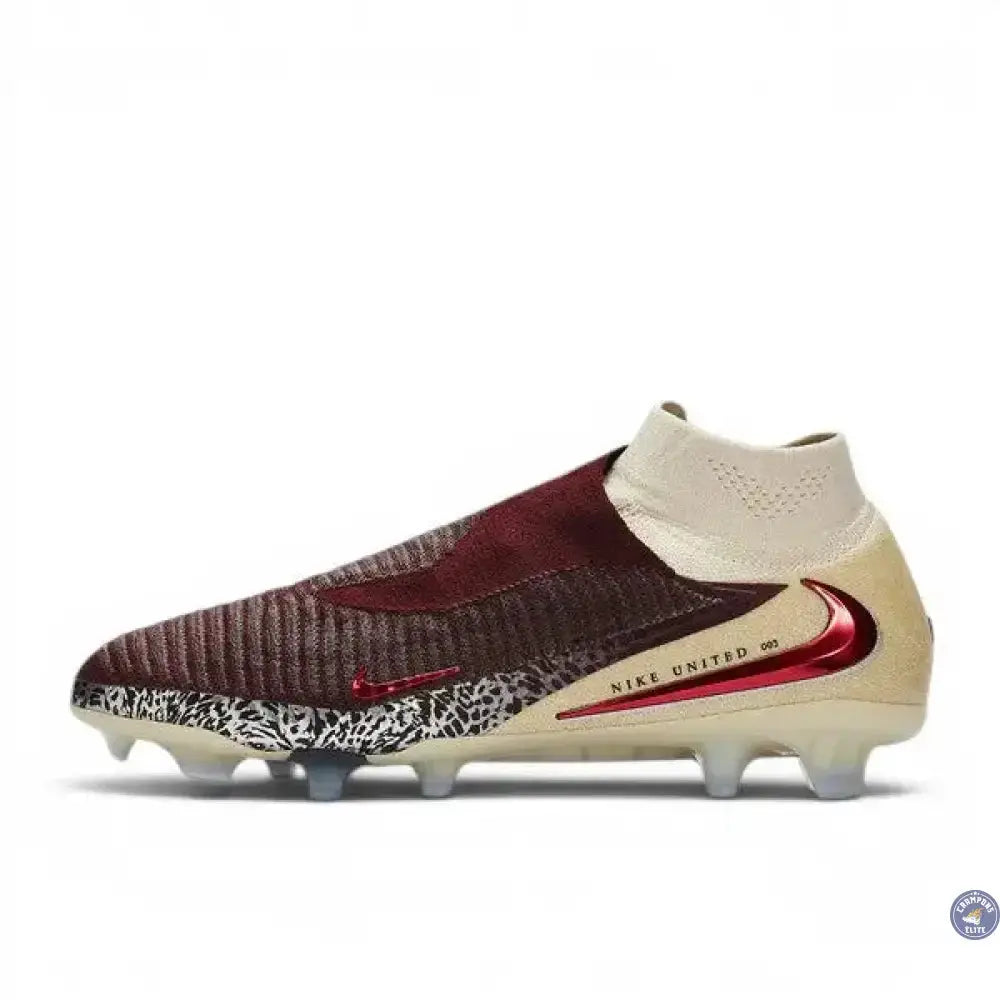 Image of Nike Phantom 6 Elite High Cut FG United - Bordeaux/Universal Red/Gris