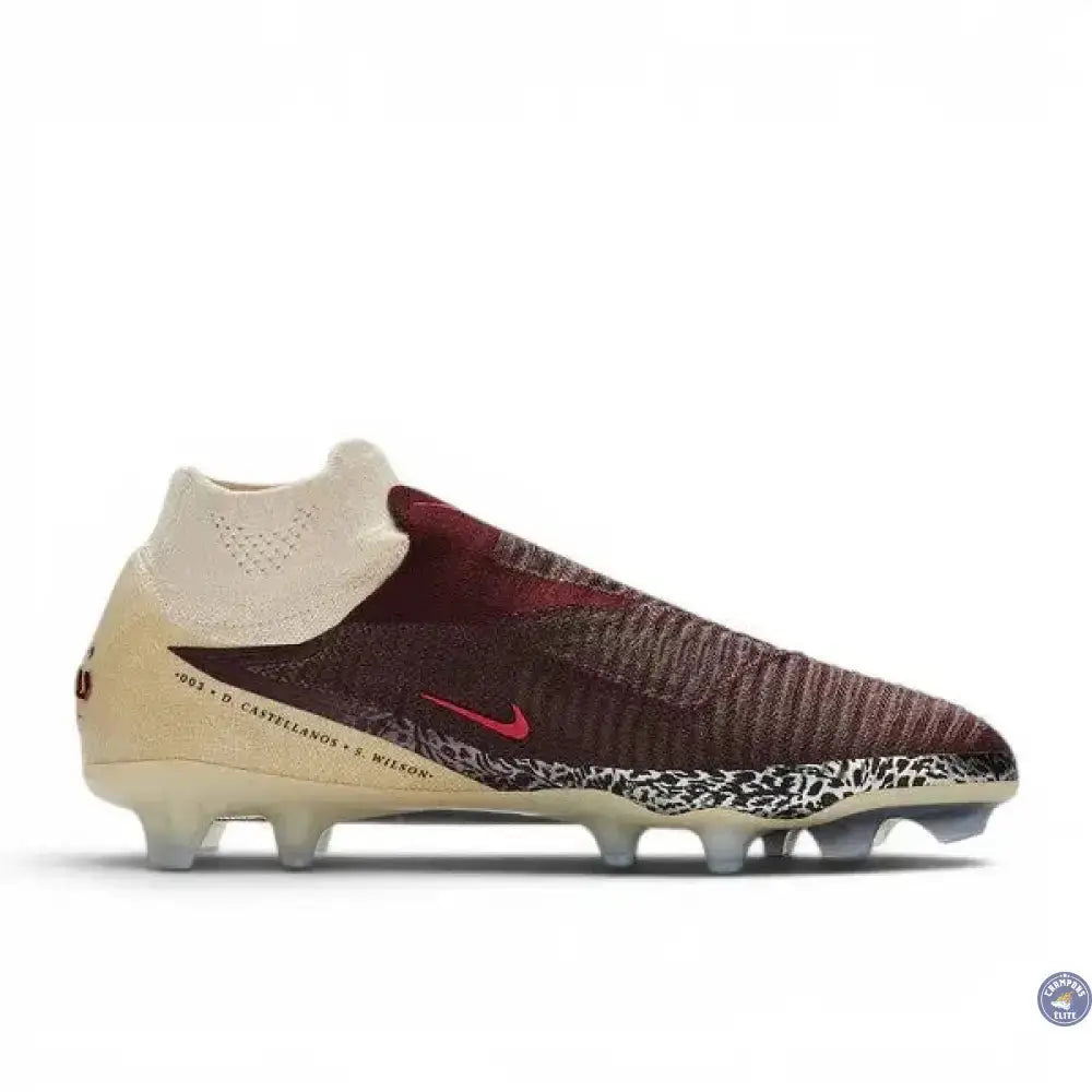 Image of Nike Phantom 6 Elite High Cut FG United - Bordeaux/Universal Red/Gris