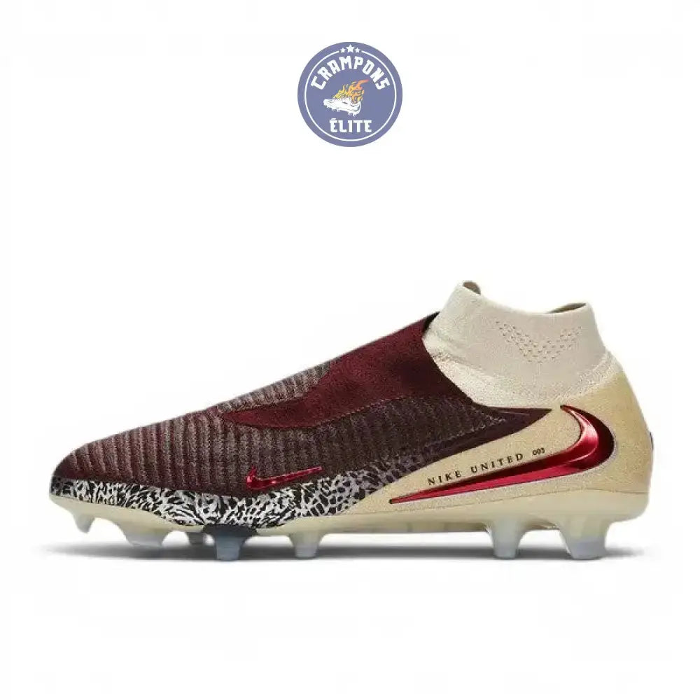 Image of Nike Phantom 6 Elite High Cut FG United - Bordeaux/Universal Red/Gris