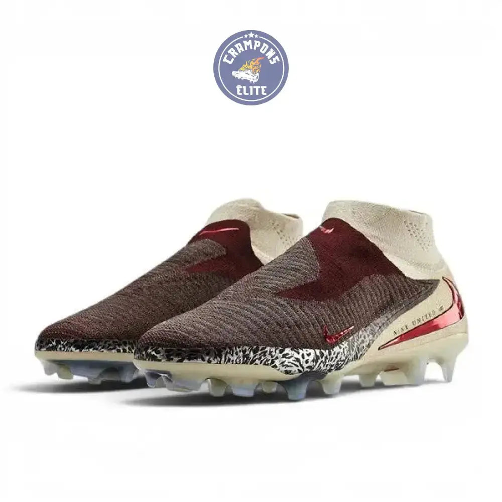 Image of Nike Phantom 6 Elite High Cut FG United - Bordeaux/Universal Red/Gris