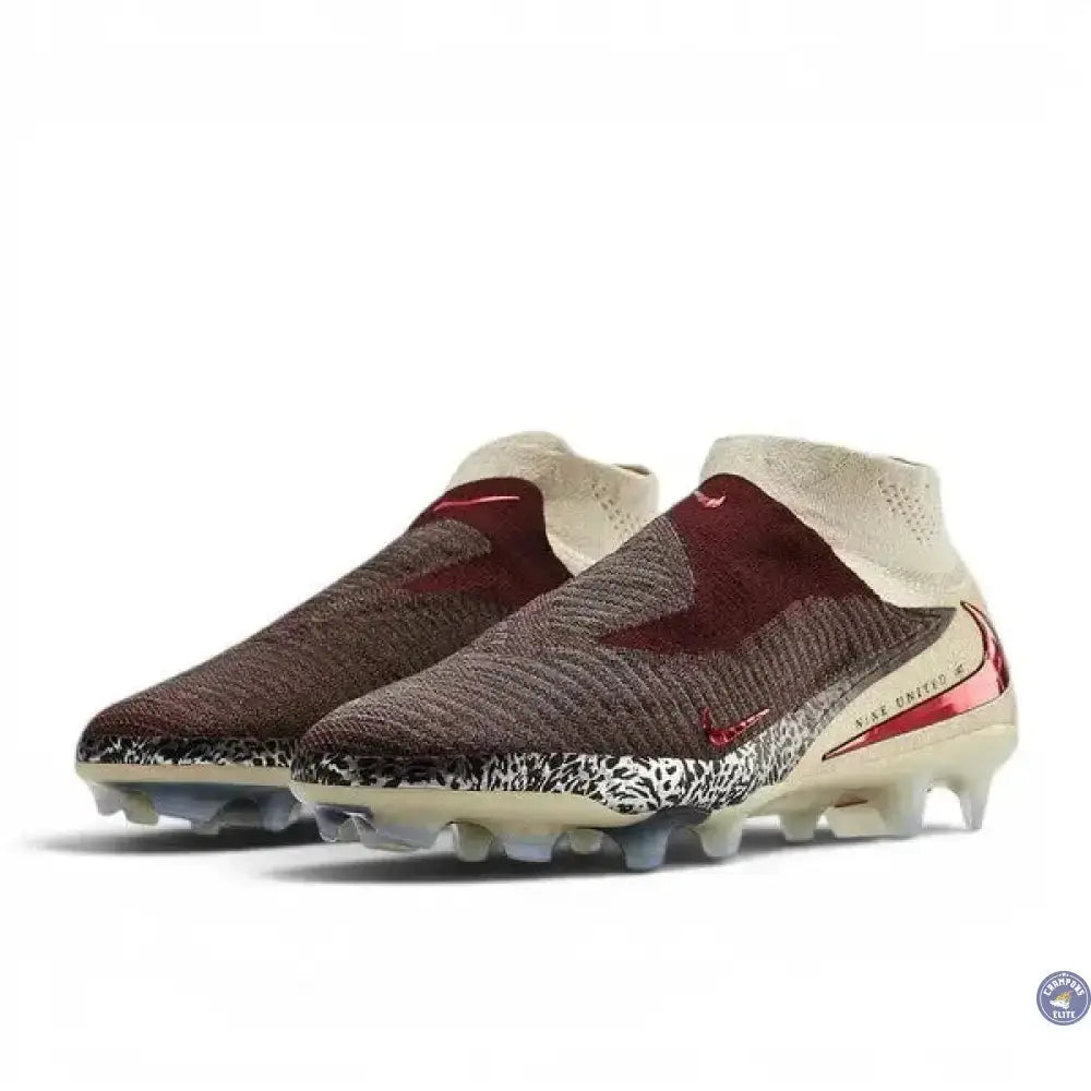 Image of Nike Phantom 6 Elite High Cut FG United - Bordeaux/Universal Red/Gris