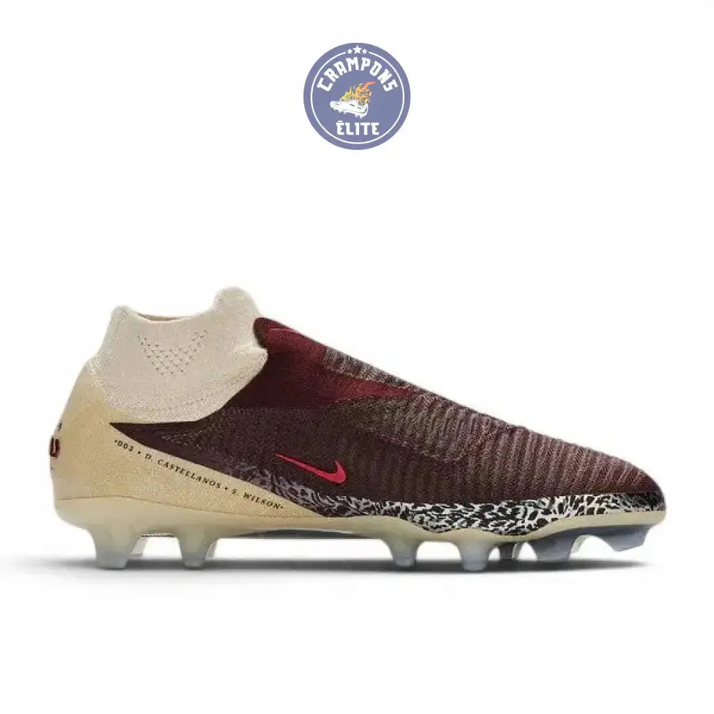 Nike Phantom 6 Elite High Cut FG United - Bordeaux/Universal Red/Gris