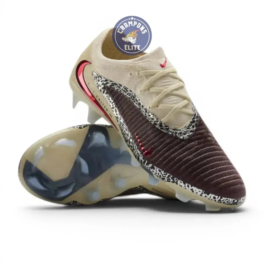 Image of Nike Phantom 6 Elite Low Cut FG United - Bordeaux/Universal Red/Gris