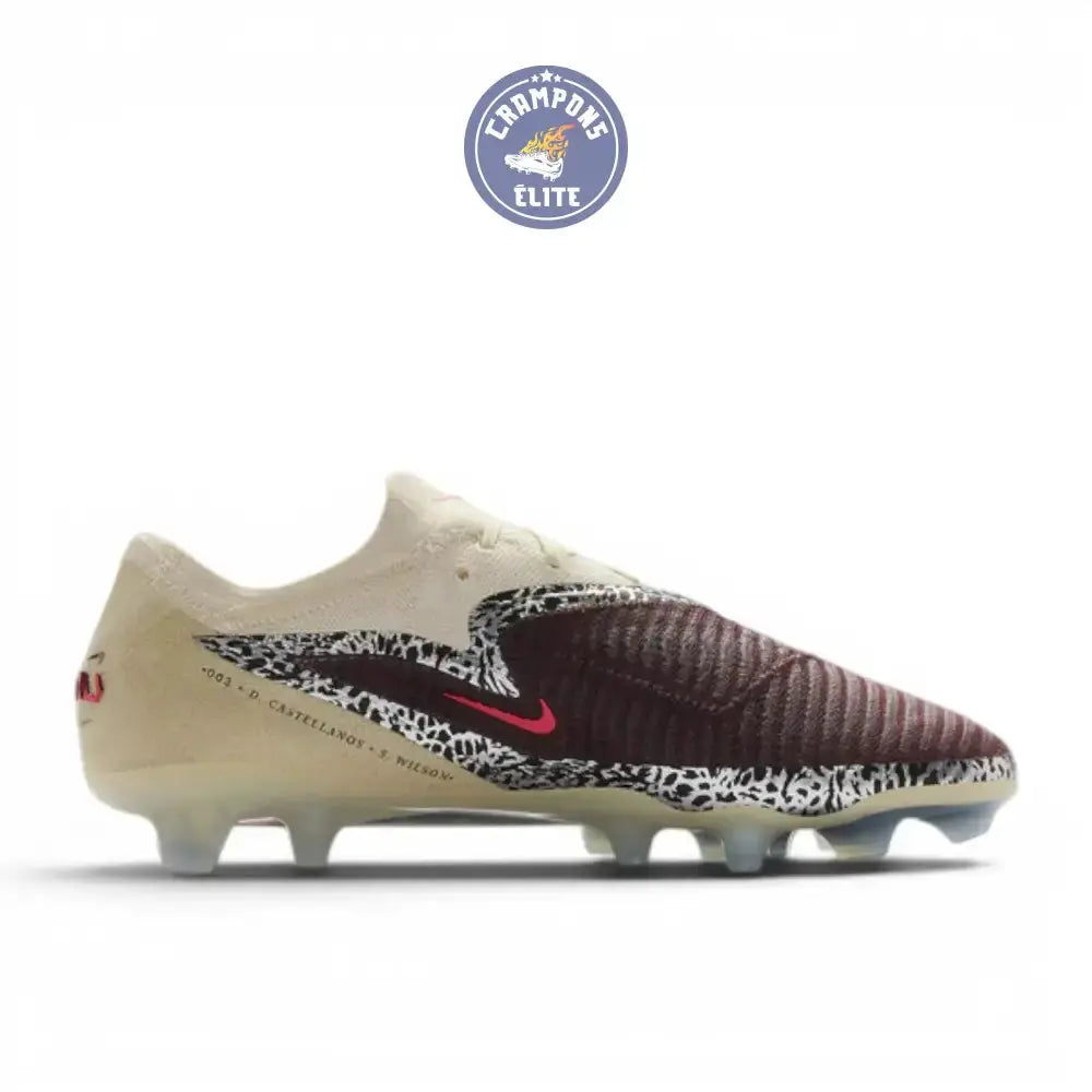 Nike Phantom 6 Elite Low Cut FG United - Bordeaux/Universal Red/Gris