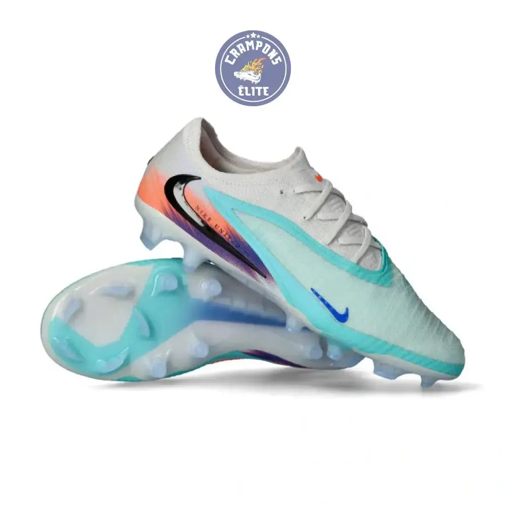 Image of PHANTOM 6 ELITE LOW CUT UNITED PACK 002 -BLANC/TURQUOISE/VIOLET