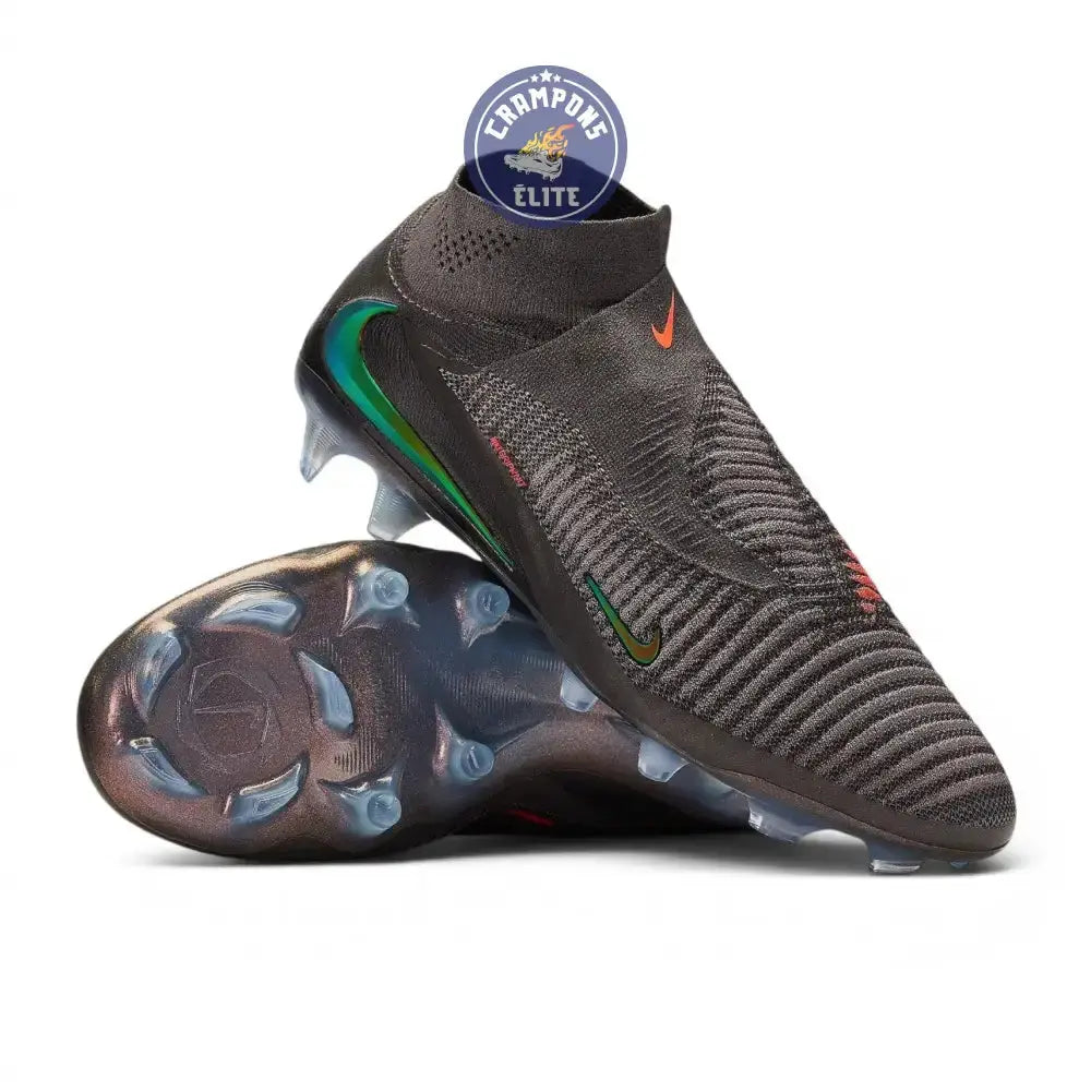 Image of Nike Phantom 6 High Elite FG Heat-Up - Cendre Moy/Or Ambré/Noir