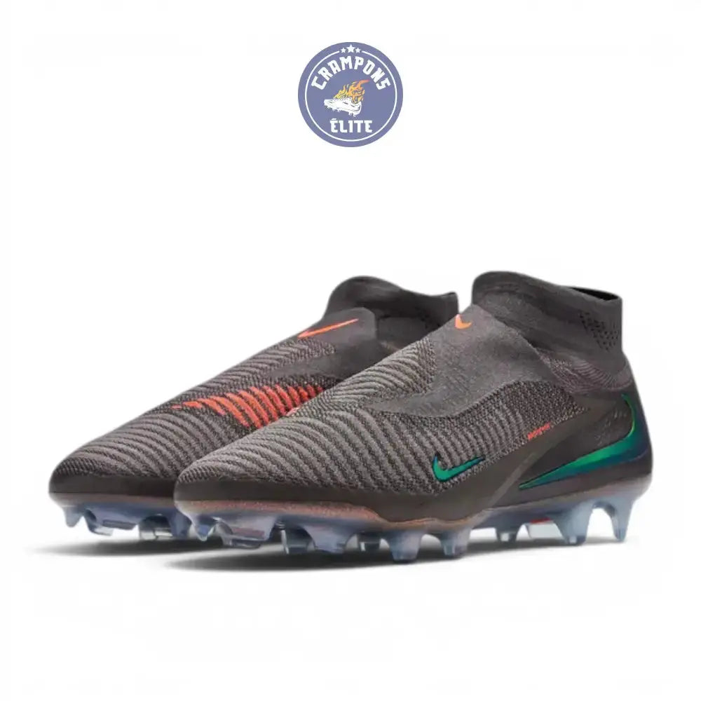 Nike Phantom 6 High Elite FG Heat-Up - Cendre Moy/Or Ambré/Noir