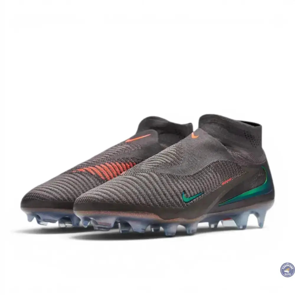 Image of Nike Phantom 6 High Elite FG Heat-Up - Cendre Moy/Or Ambré/Noir