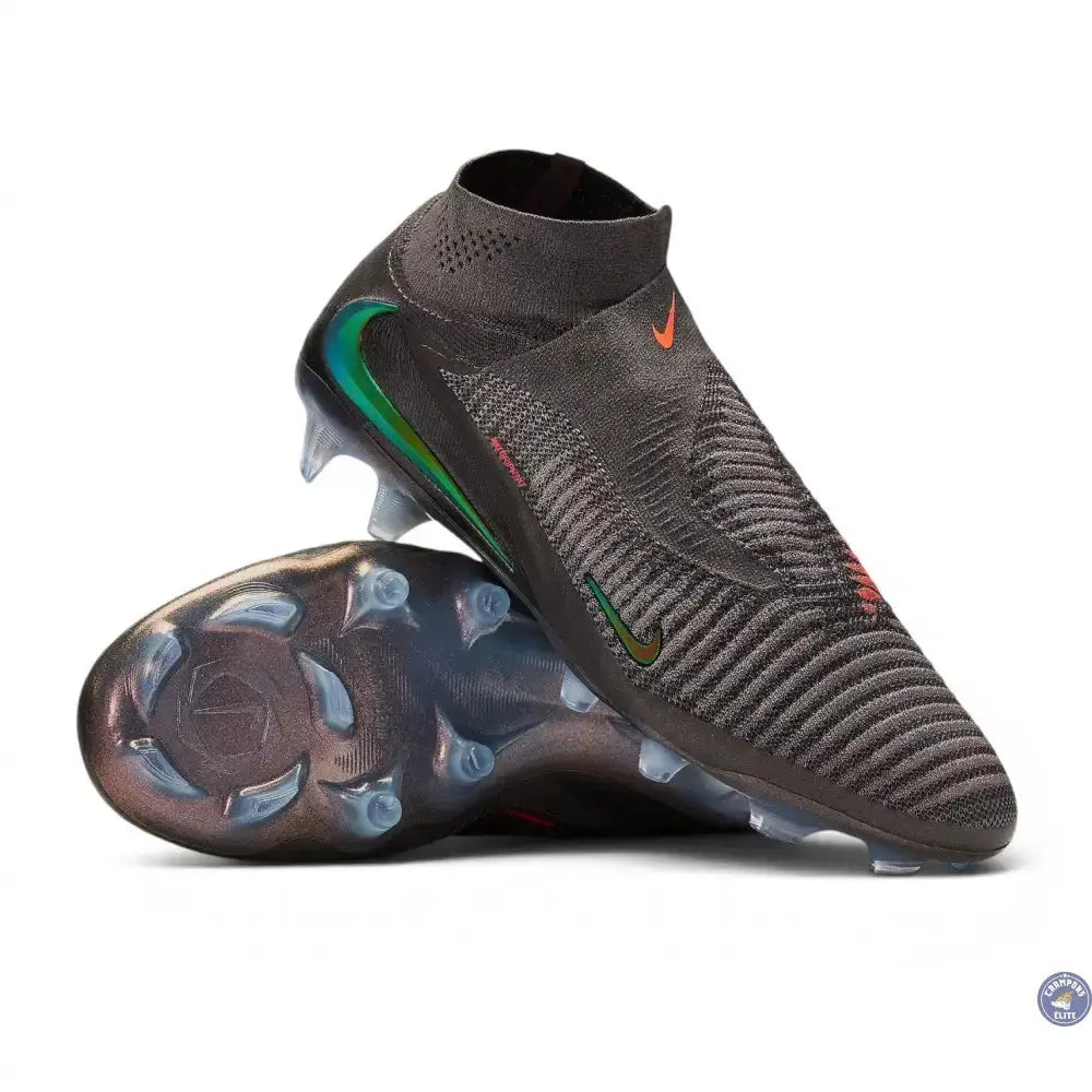 Image of Nike Phantom 6 High Elite FG Heat-Up - Cendre Moy/Or Ambré/Noir
