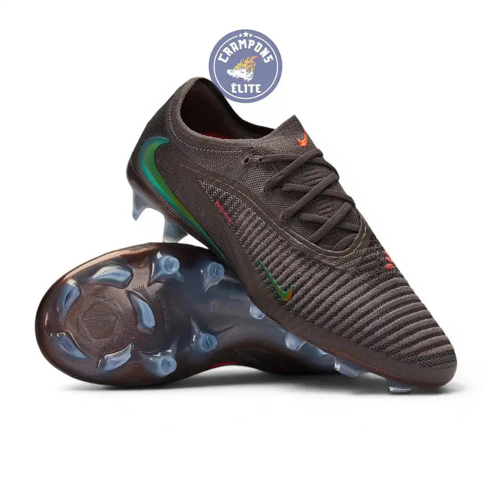 Image of Nike Phantom 6 Low Elite FG Heat-Up Cendre Moy/Or Ambré/Noir