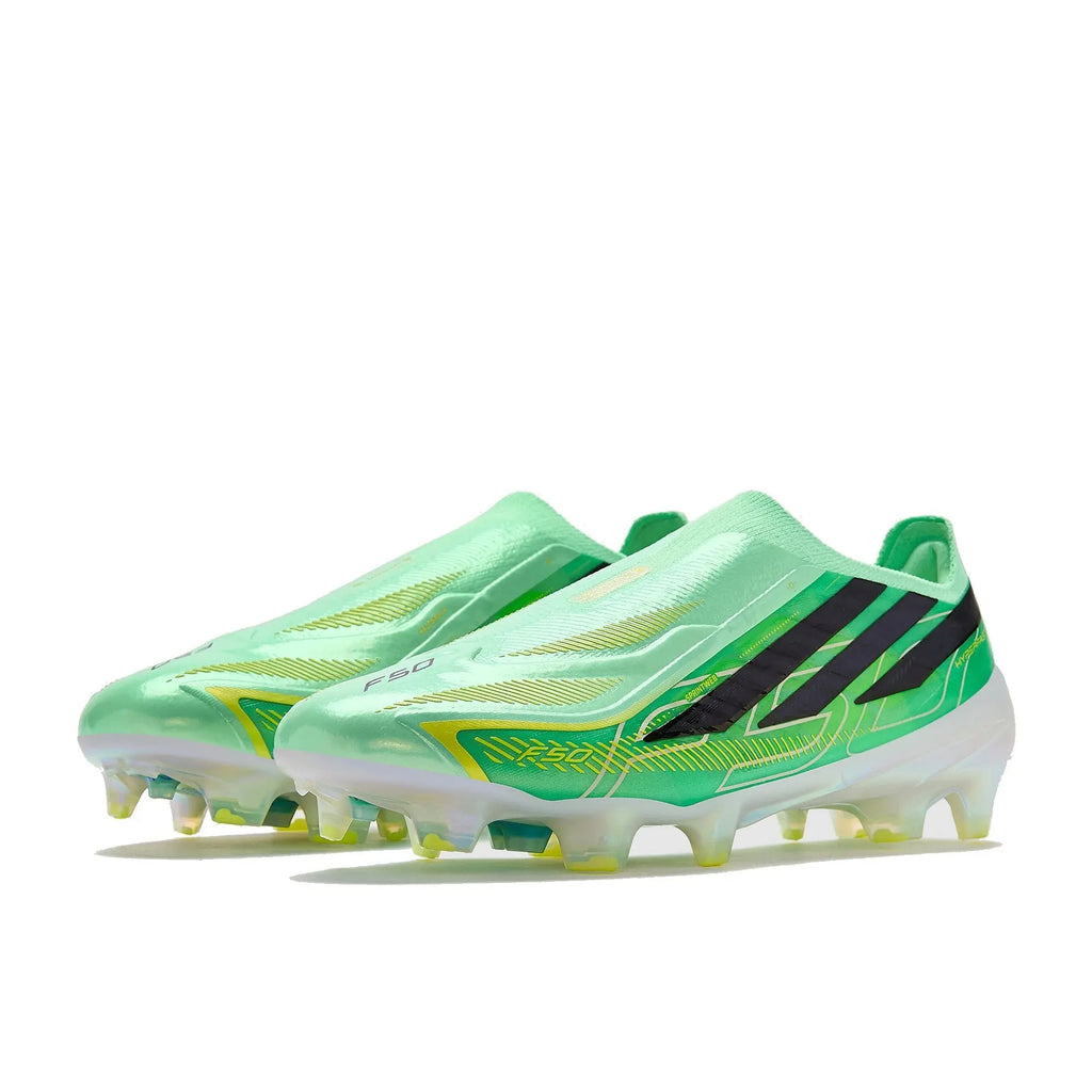 Adidas F50 Hyperfast Elite Laceless FG - Vert Menthe/Noir/Jaune