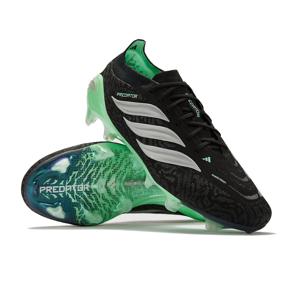 Adidas Predator 26 Elite FG - Noir/Argenté/Vert Menthe