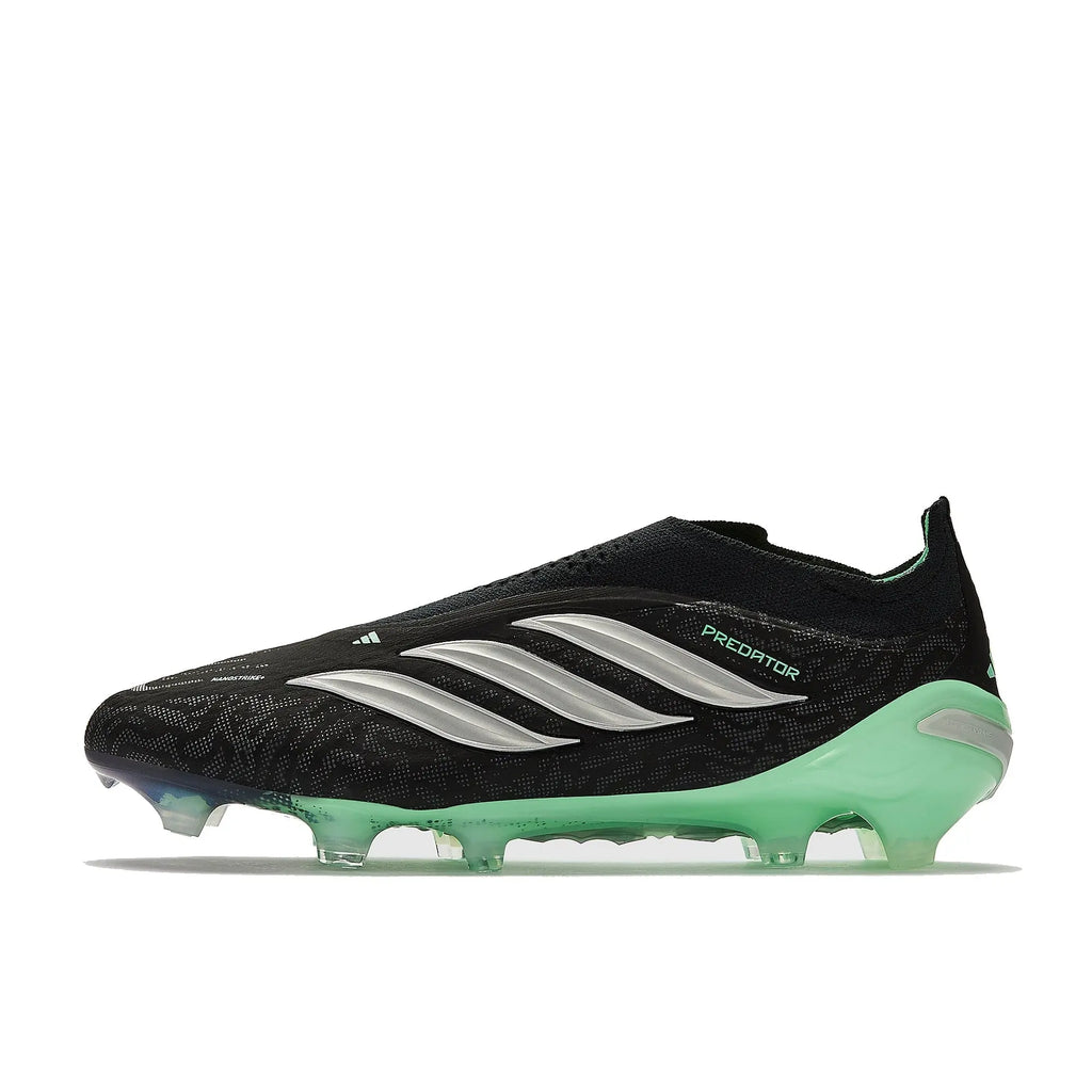 Adidas Predator 26 Elite Laceless FG - Noir/Argenté/Vert Menthe