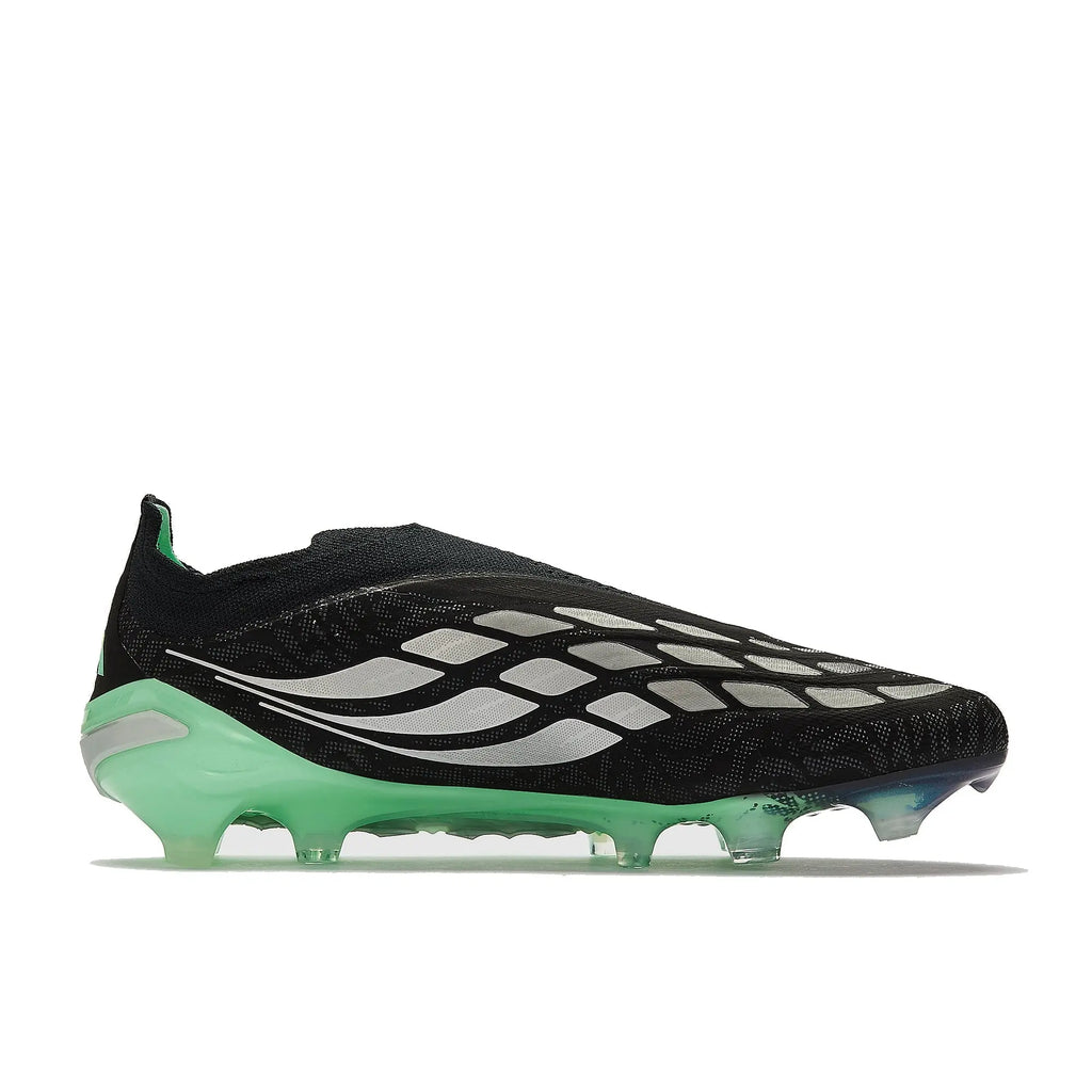 Adidas Predator 26 Elite Laceless FG - Noir/Argenté/Vert Menthe