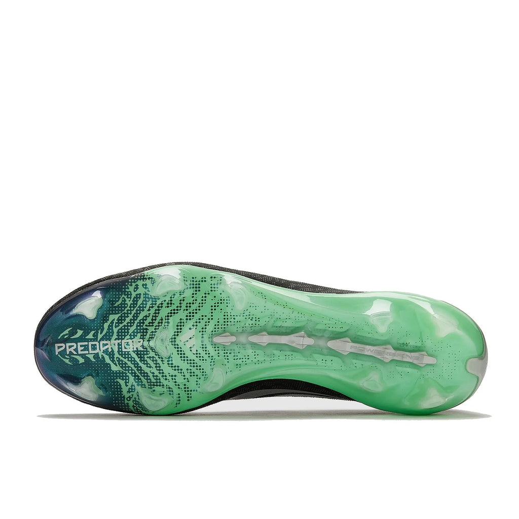 Adidas Predator 26 Elite Laceless FG - Noir/Argenté/Vert Menthe