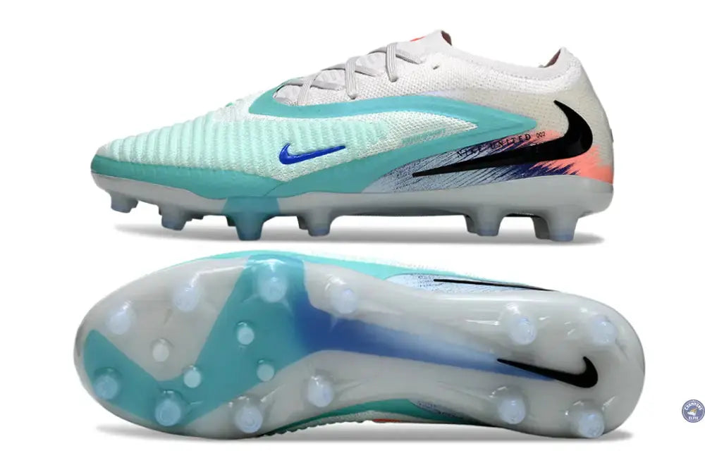 Image of PHANTOM 6 ELITE AG LOW CUT UNITED PACK 002 AG -BLANC/TURQUOISE/VIOLET