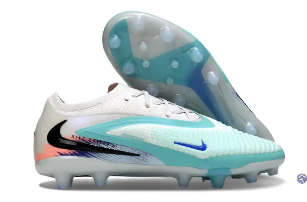 Image of PHANTOM 6 ELITE AG LOW CUT UNITED PACK 002 AG -BLANC/TURQUOISE/VIOLET