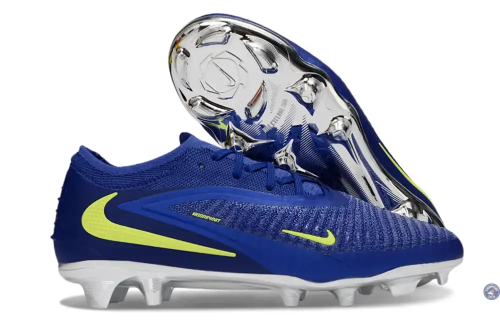 Image of Nike Phantom 6 Elite Low Cut SG - Bleu/Argenté/Jaune Fluo