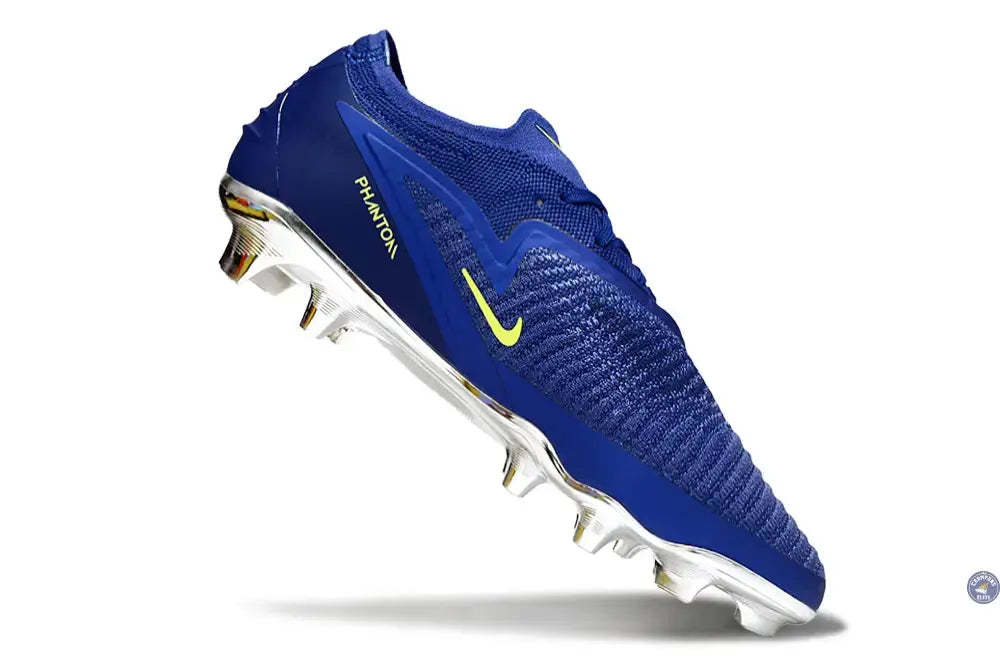 Nike Phantom 6 Elite Low Cut SG - Bleu/Argenté/Jaune Fluo