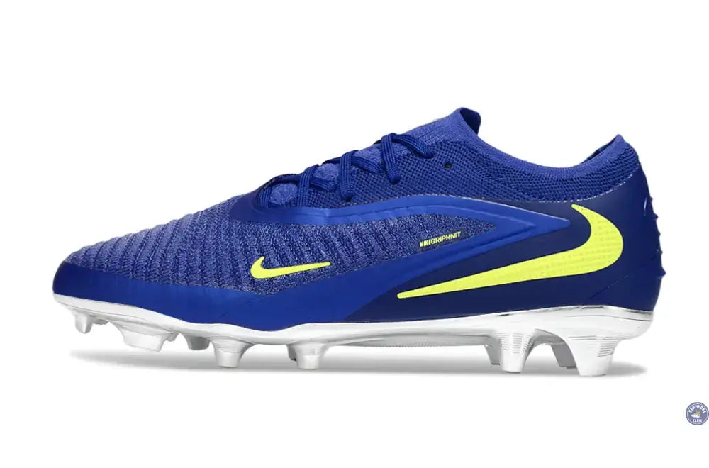 Nike Phantom 6 Elite Low Cut SG - Bleu/Argenté/Jaune Fluo