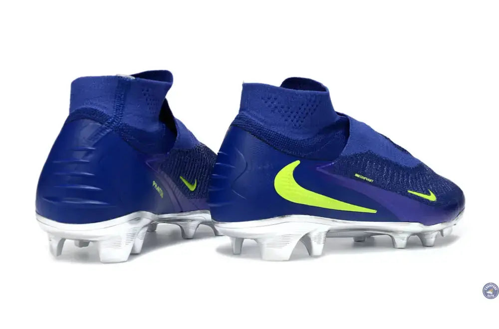 Image of Nike Phantom 6 Superfly Laceless Low Cut SG - Bleu/Argenté/Jaune Fluo
