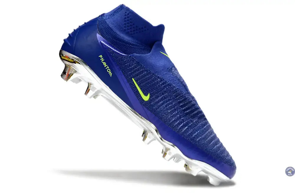 Image of Nike Phantom 6 Superfly Laceless Low Cut SG - Bleu/Argenté/Jaune Fluo