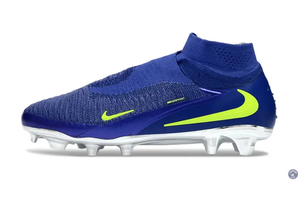Image of Nike Phantom 6 Superfly Laceless Low Cut SG - Bleu/Argenté/Jaune Fluo