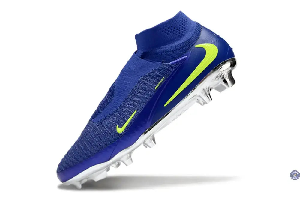 Image of Nike Phantom 6 Superfly Laceless Low Cut SG - Bleu/Argenté/Jaune Fluo
