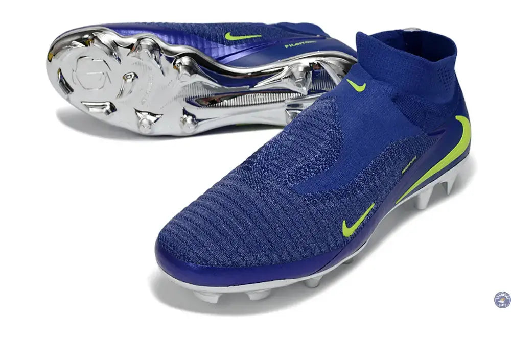 Image of Nike Phantom 6 Superfly Laceless Low Cut SG - Bleu/Argenté/Jaune Fluo
