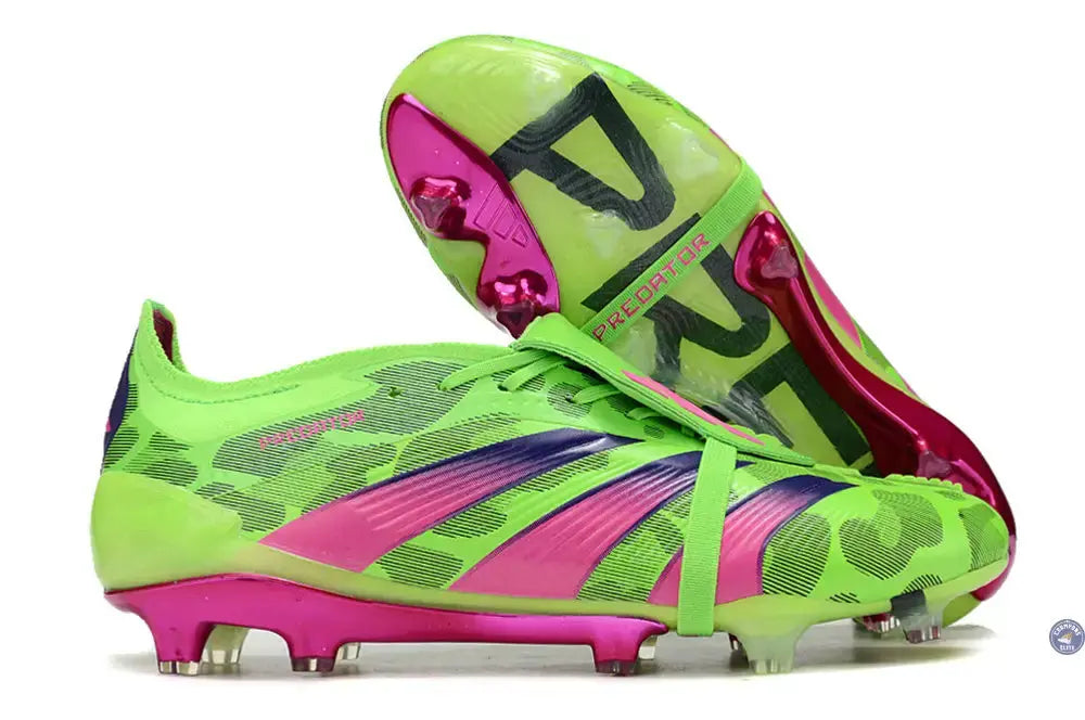 Image of Predator 24 Elite Fold-over Tongue FG Generation Pred - Vert/Rose/Lucid Lemon ÉDITION LIMITÉE