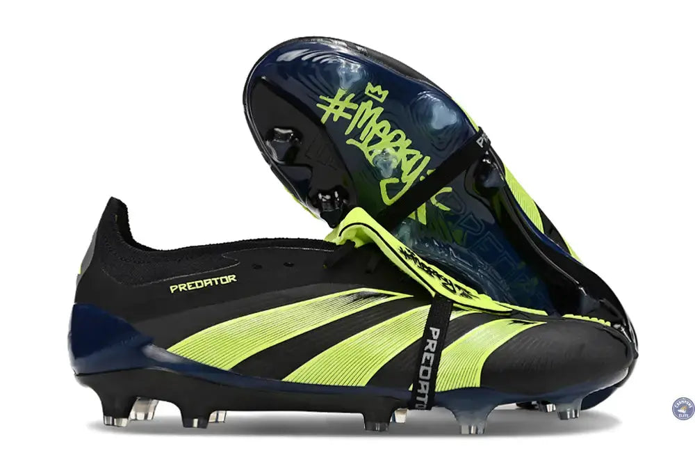 Image of Predator 24 Elite Fold-over Tongue FG Merky FC - Noir/Blanc/Lucid Lemon