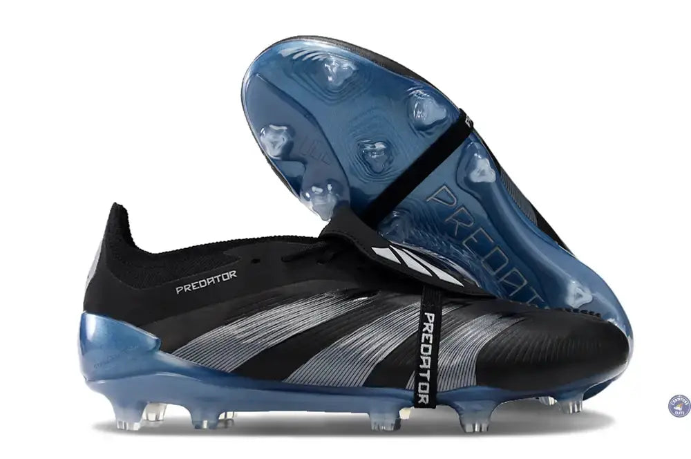 Image of Predator 24 Elite Fold-over Tongue FG Noir/Argent/Bleu