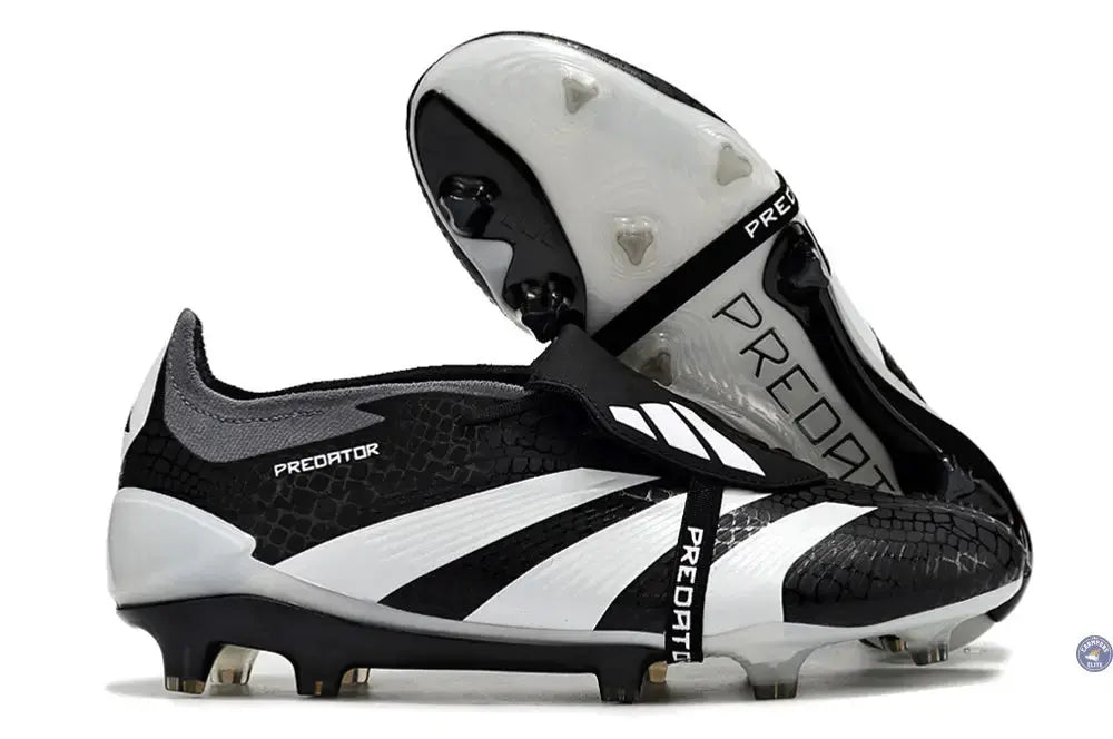 Image of Predator 24 Elite Fold-over Tongue FG Noir/Blanc