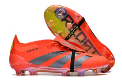 Image of Predator 24 Elite Fold-over Tongue FG Predstrike - Rouge/Noir/Jaune ÉDITION LIMITÉE