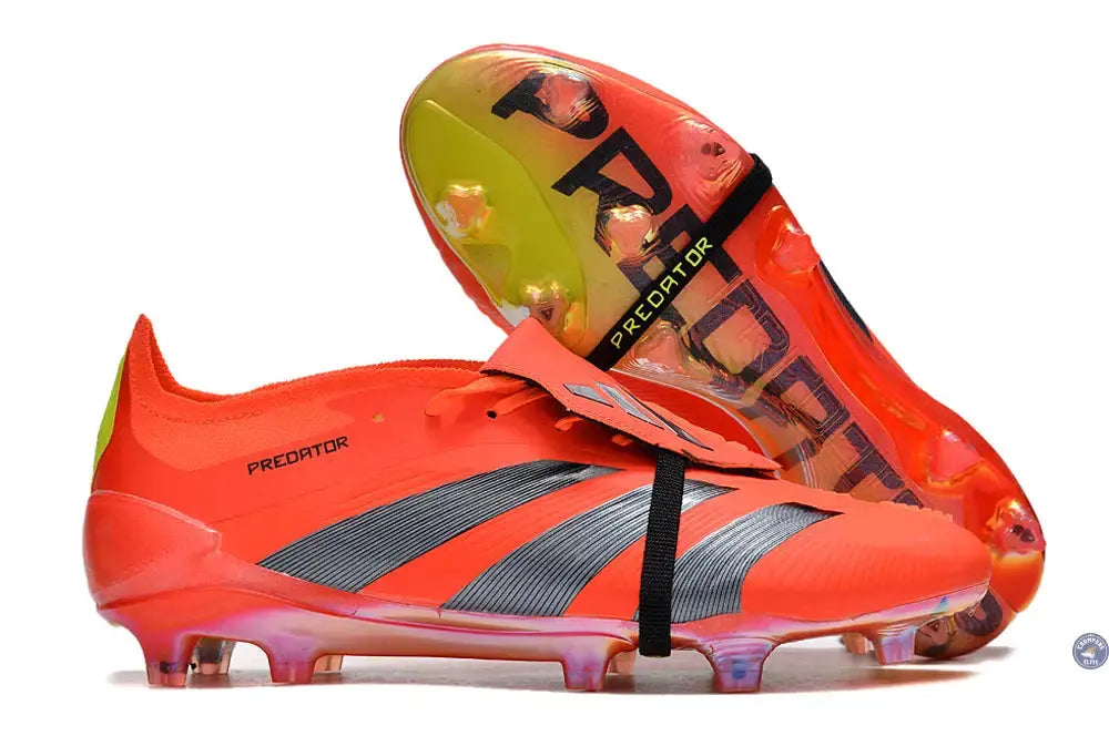 Image of Predator 24 Elite Fold-over Tongue FG Predstrike - Rouge/Noir/Jaune ÉDITION LIMITÉE