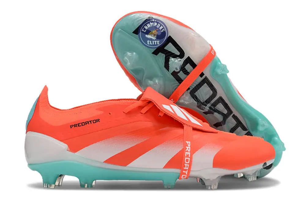 Image of Predator 24 Elite Fold-over Tongue FG Rouge/Turquoise