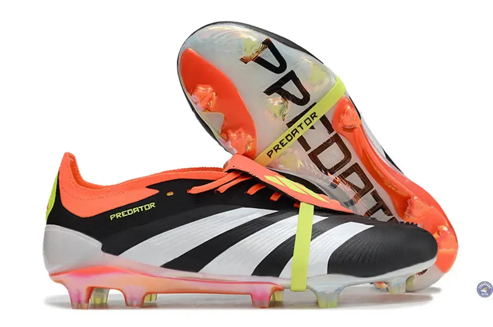 Predator 24 Elite Fold-over Tongue FG Solar Energy - Noir/Blanc/Rouge